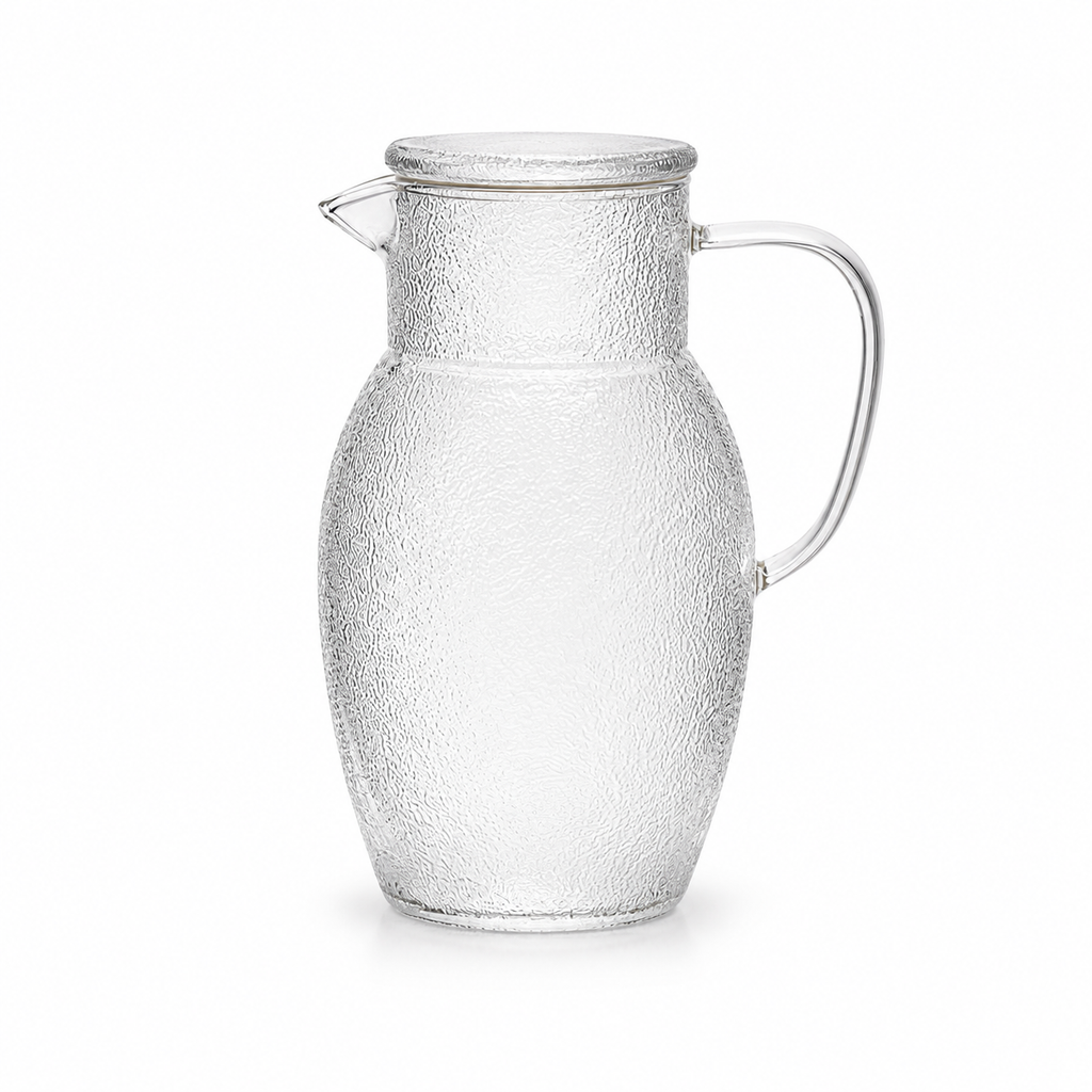 Carafe d’Eau en Verre Martelé 1,5L – Style Japonais
