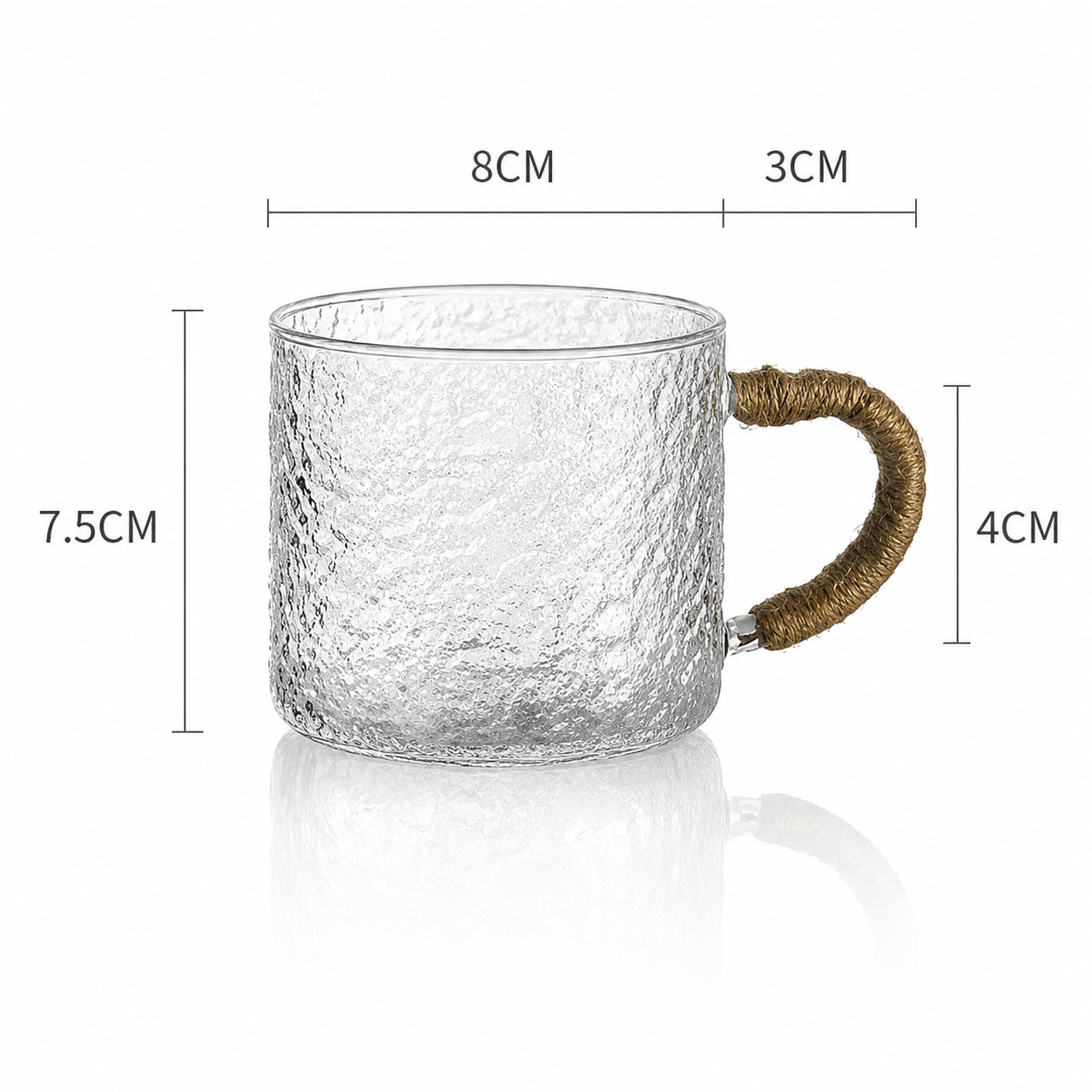 Carafe d’Eau en Verre Martelé – Style Japonais