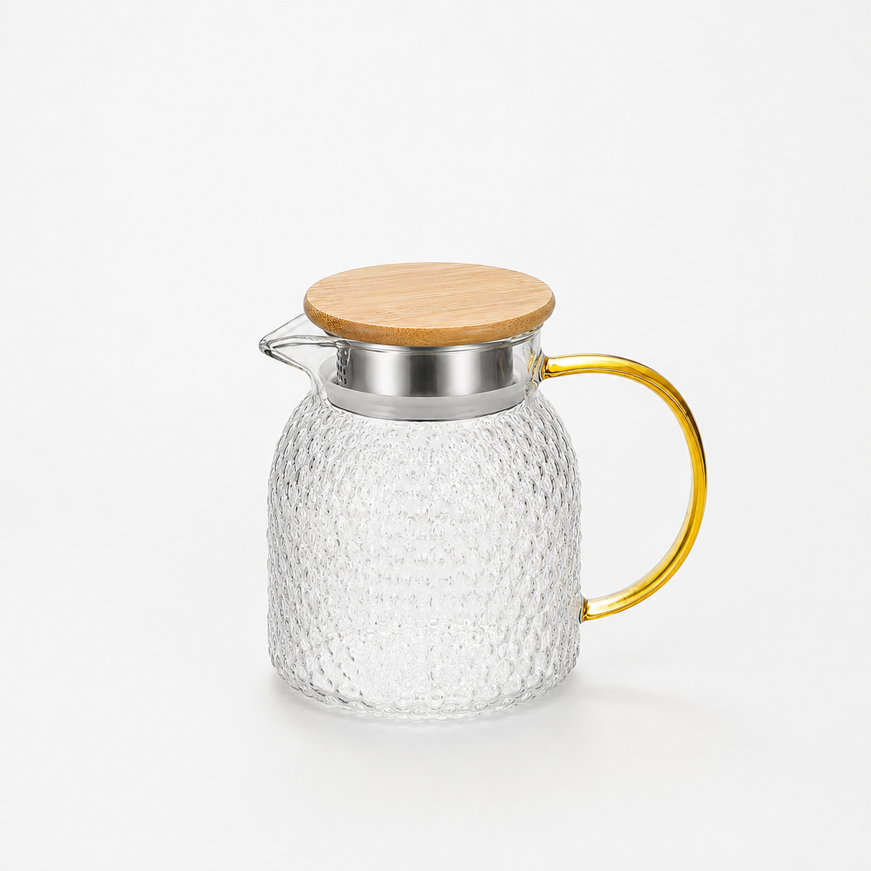 Carafe en verre borosilicate avec couvercle bambou — Chaud & Froid