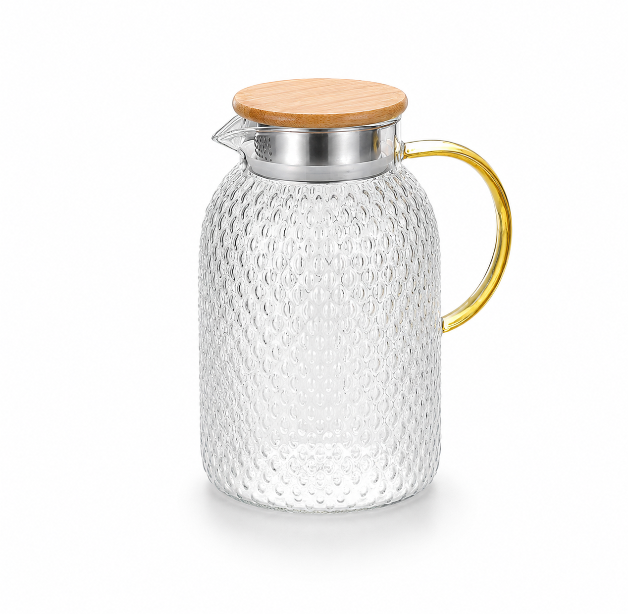 Carafe en verre borosilicate avec couvercle bambou — Chaud & Froid