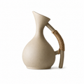 Carafe d'eau en Céramique Mate – Anse en Corde de Jute