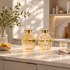 Carafe d'eau en verre 2,5L avec anse et couvercle — Pichet réfrigérateur