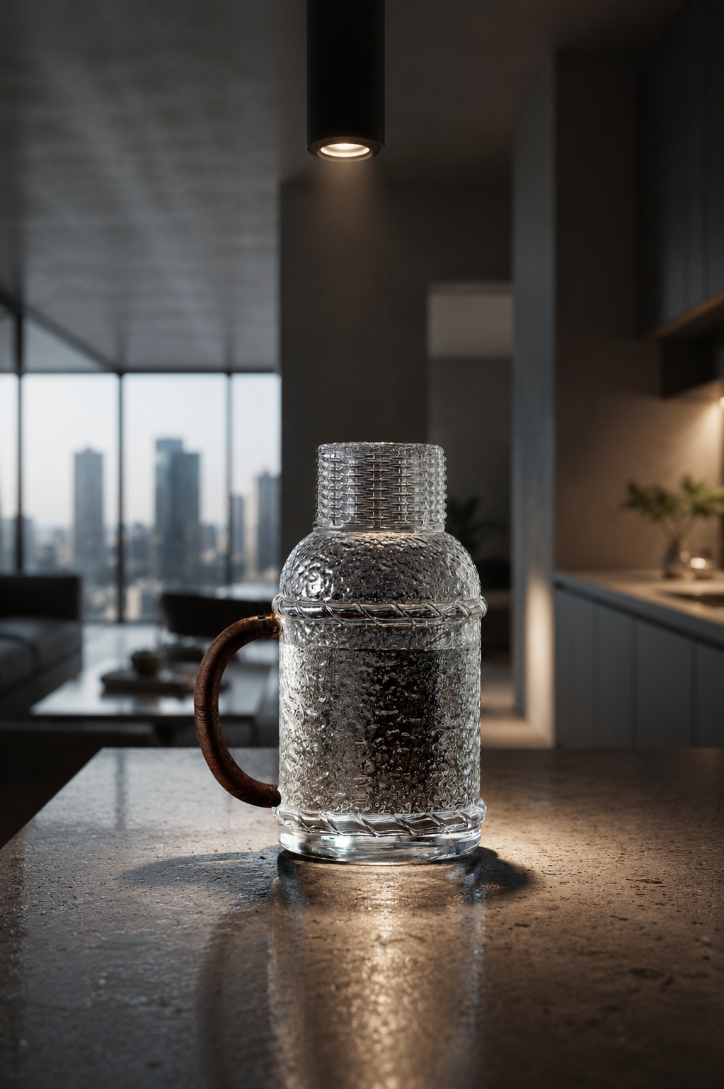 Carafe d’Eau en Verre Martelé – Style Japonais
