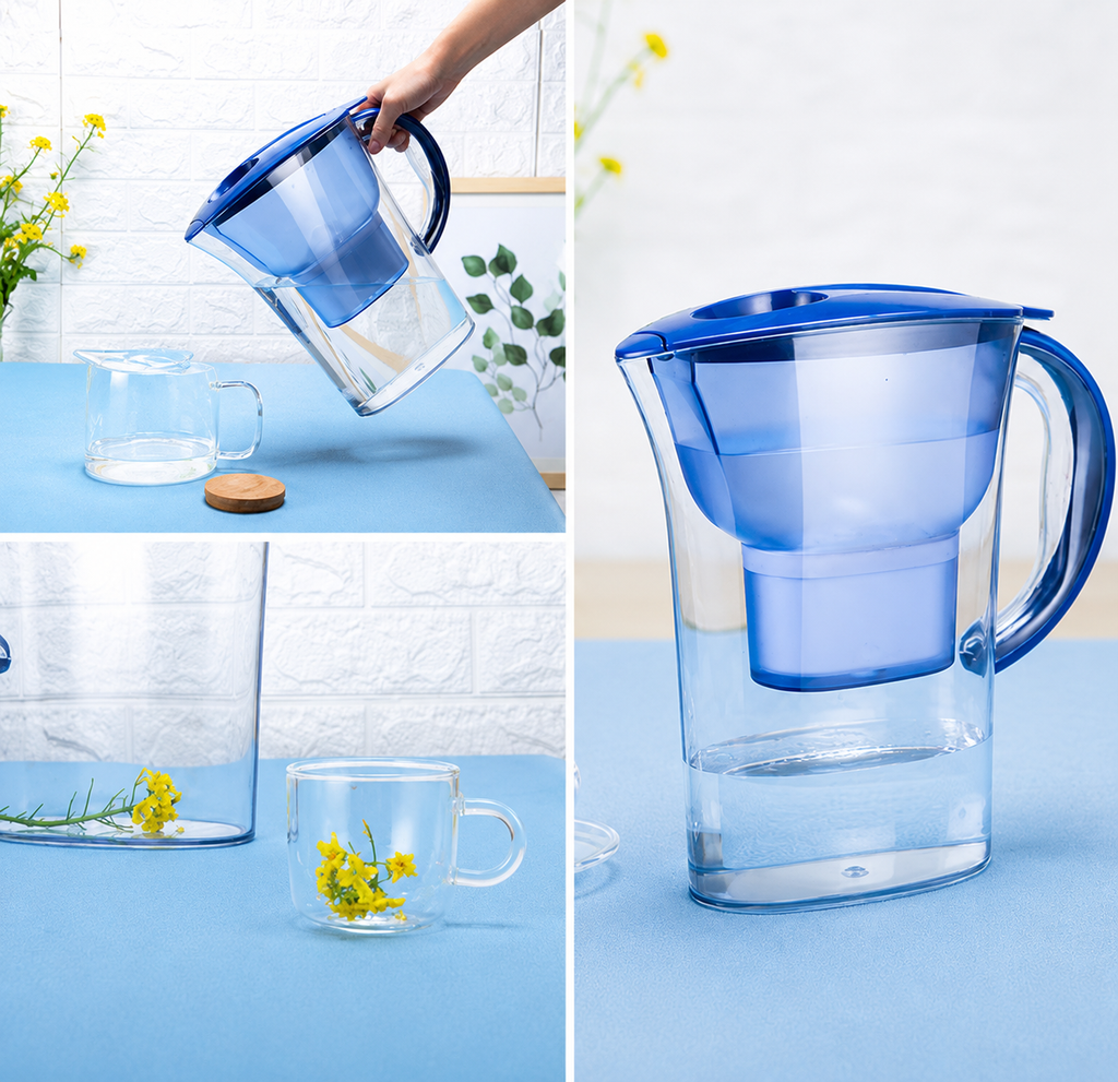 Carafe Filtrante 2,5L à Cartouche 4 Couches