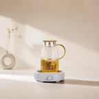 Carafe en verre borosilicate avec couvercle bambou — Chaud & Froid
