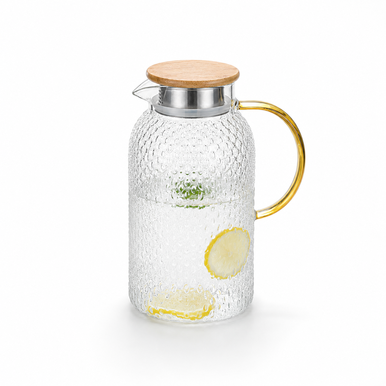 Carafe en verre borosilicate avec couvercle bambou — Chaud & Froid