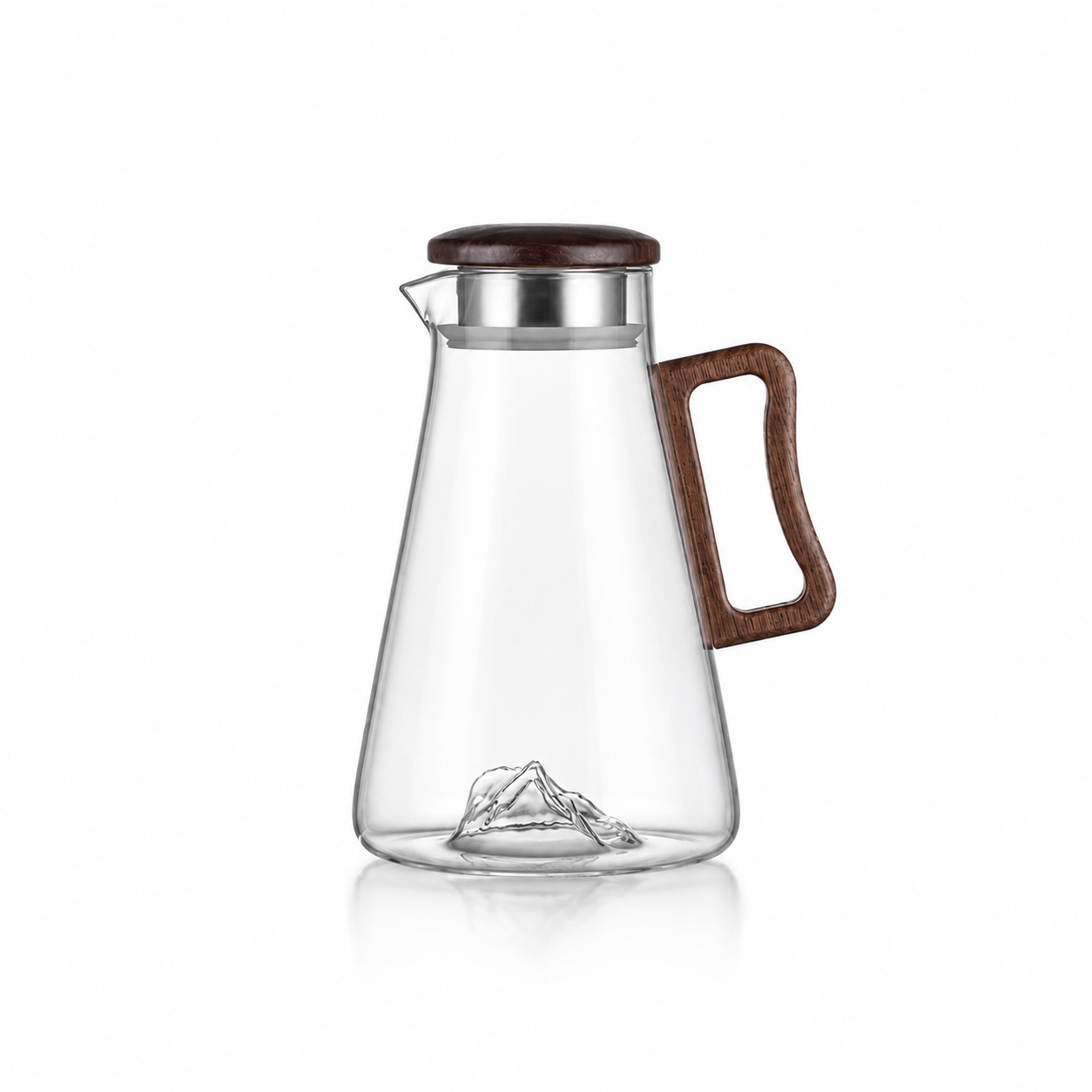 Carafe d’Eau en Verre Borosilicate 2L – Anse Bois et Filtre Inox