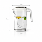 Pichet Carafe d’Eau Transparent 2,2L – Ambre ou Blanc