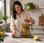 Pichet Carafe d’Eau Transparent 2,2L – Ambre ou Blanc