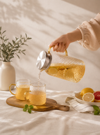 Carafe en verre borosilicate avec couvercle bambou — Chaud & Froid