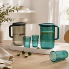 Carafe d’Eau 2,2L avec Tasses Assorties