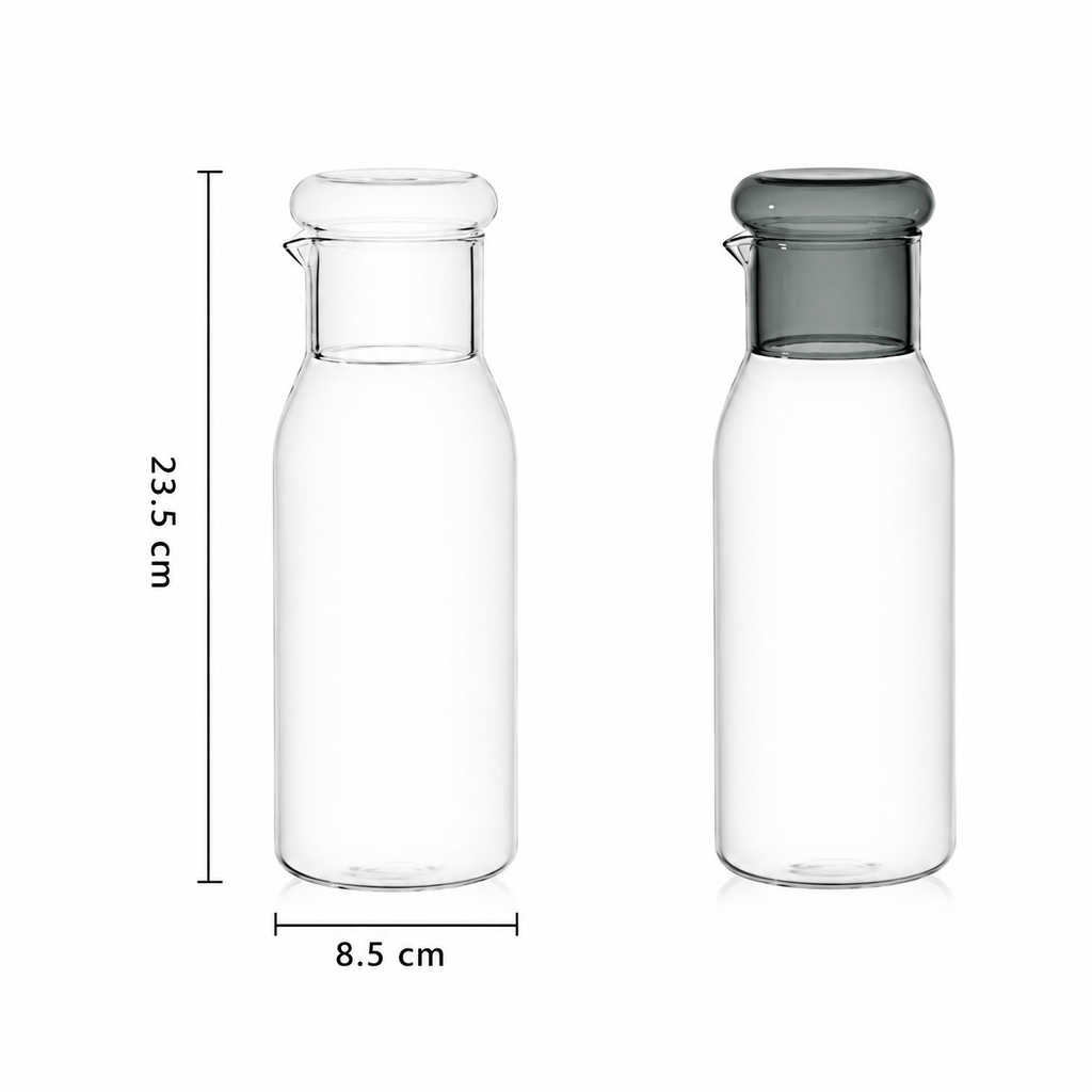 Carafe d'eau de chevet avec verre-couvercle — Set carafe et verre