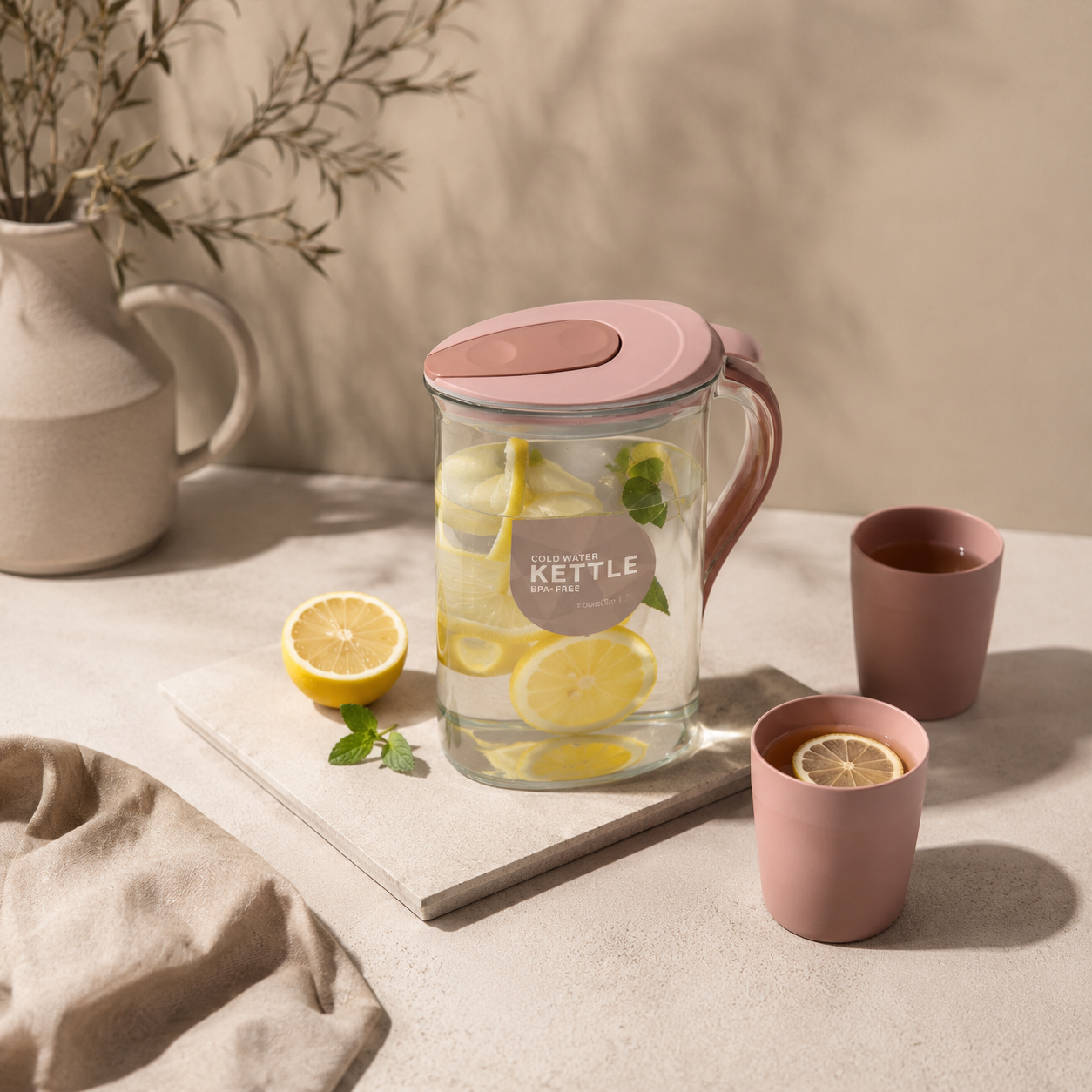 Pichet Carafe d’Eau Carré avec Filtre Intégré