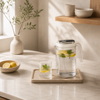 Pichet Carafe d’Eau Transparent 2,2L – Ambre ou Blanc