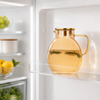 Carafe d'eau en verre 2,5L avec anse et couvercle — Pichet réfrigérateur