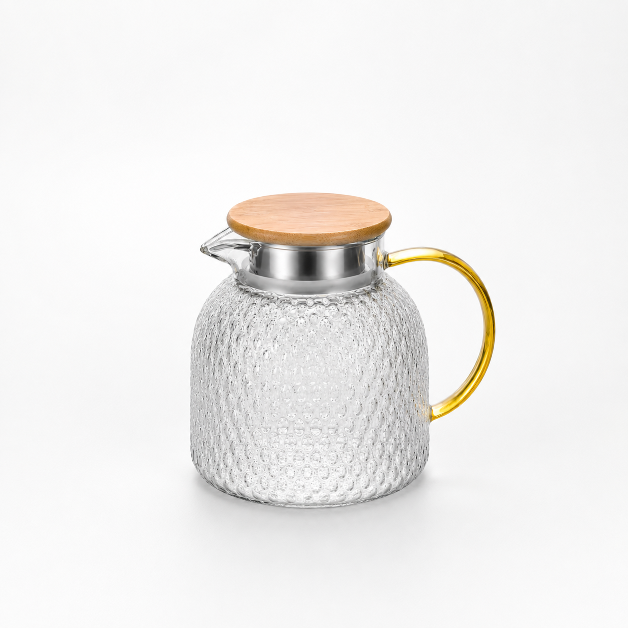Carafe en verre borosilicate avec couvercle bambou — Chaud & Froid