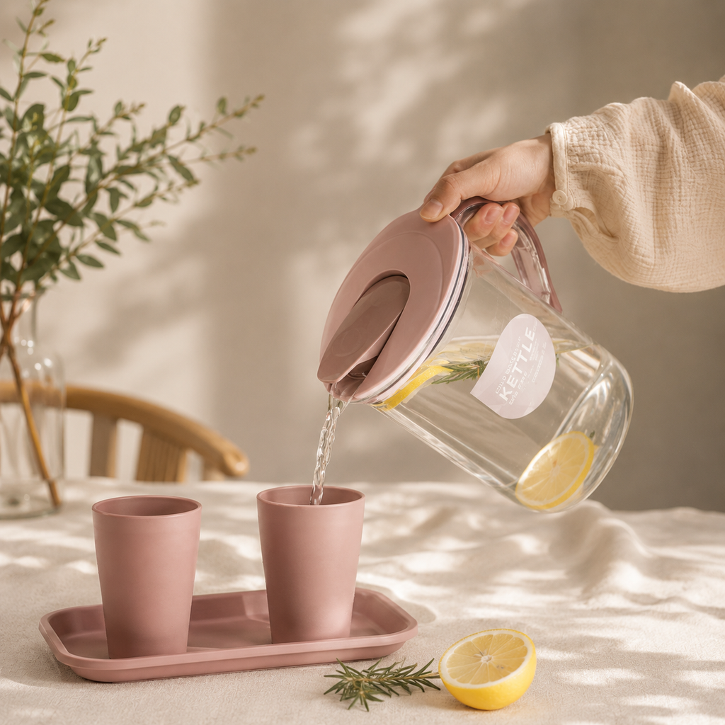 Pichet Carafe d’Eau Carré avec Filtre Intégré
