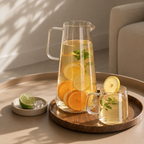 Carafe d’Eau en Verre Borosilicate – 2 Tailles, 3 Coloris