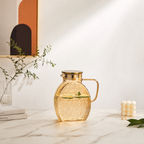 Carafe d'eau en verre 2,5L avec anse et couvercle — Pichet réfrigérateur