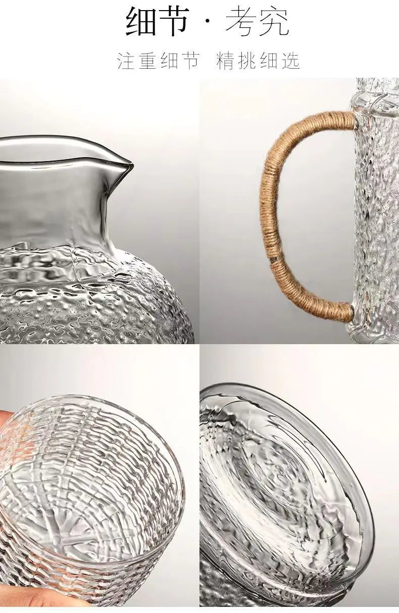 Carafe d’Eau en Verre Martelé – Style Japonais