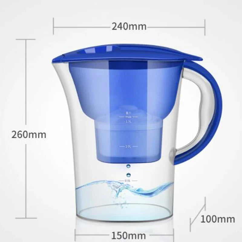 Carafe Filtrante 2,5L à Cartouche 4 Couches